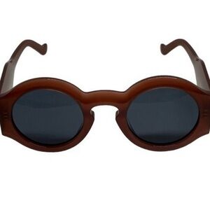 Vintage Round Brown Sunglasses